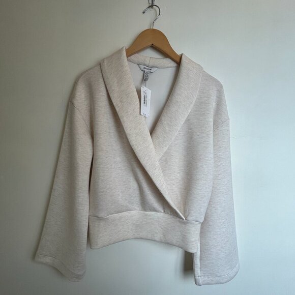SPANX Tops - SPANX AirEssentials Wrap Top Small Oatmeal Soft Lounge Athleisure NWT